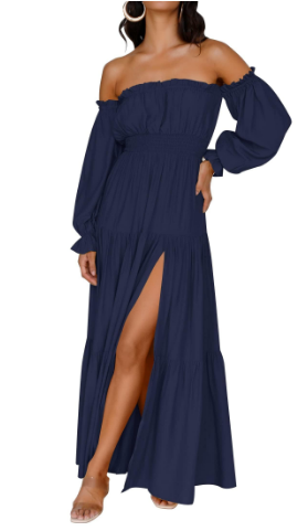 KENDRA – ROMANTISCHE OFF-SHOULDER MAXI JURK