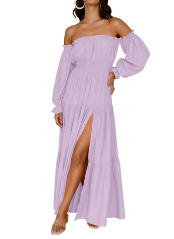 KENDRA – ROMANTISCHE OFF-SHOULDER MAXI JURK