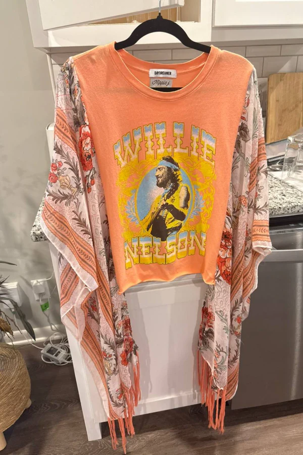 SIENNA – VINTAGE WESTERN GRAFISCHE KIMONO TOP