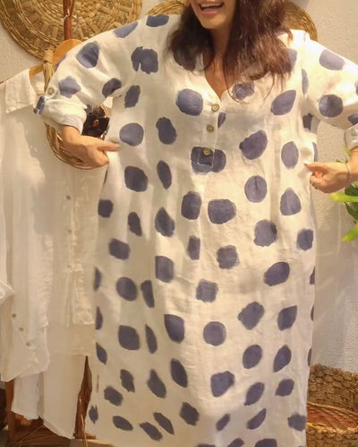 Neeltje™ | Casual losse stippenjurk