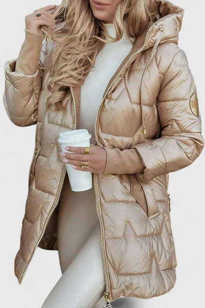 FRANCINE – GEZELLIGE GEWATTEERDE JAS MET CAPUCHON