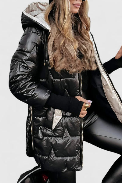 FRANCINE – GEZELLIGE GEWATTEERDE JAS MET CAPUCHON