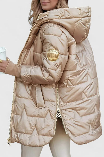 FRANCINE – GEZELLIGE GEWATTEERDE JAS MET CAPUCHON