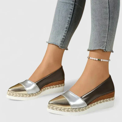 JANINE – DE METALLIC ESPADRILLE WEDGE