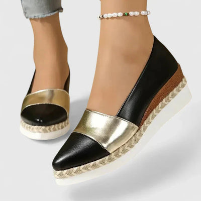 JANINE – DE METALLIC ESPADRILLE WEDGE