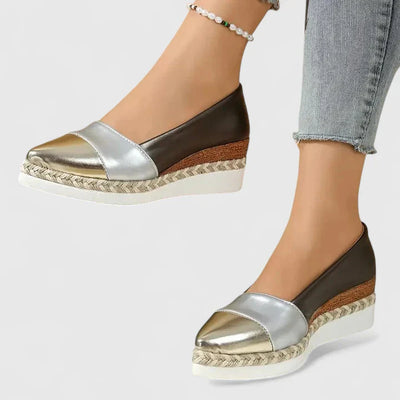 JANINE – DE METALLIC ESPADRILLE WEDGE