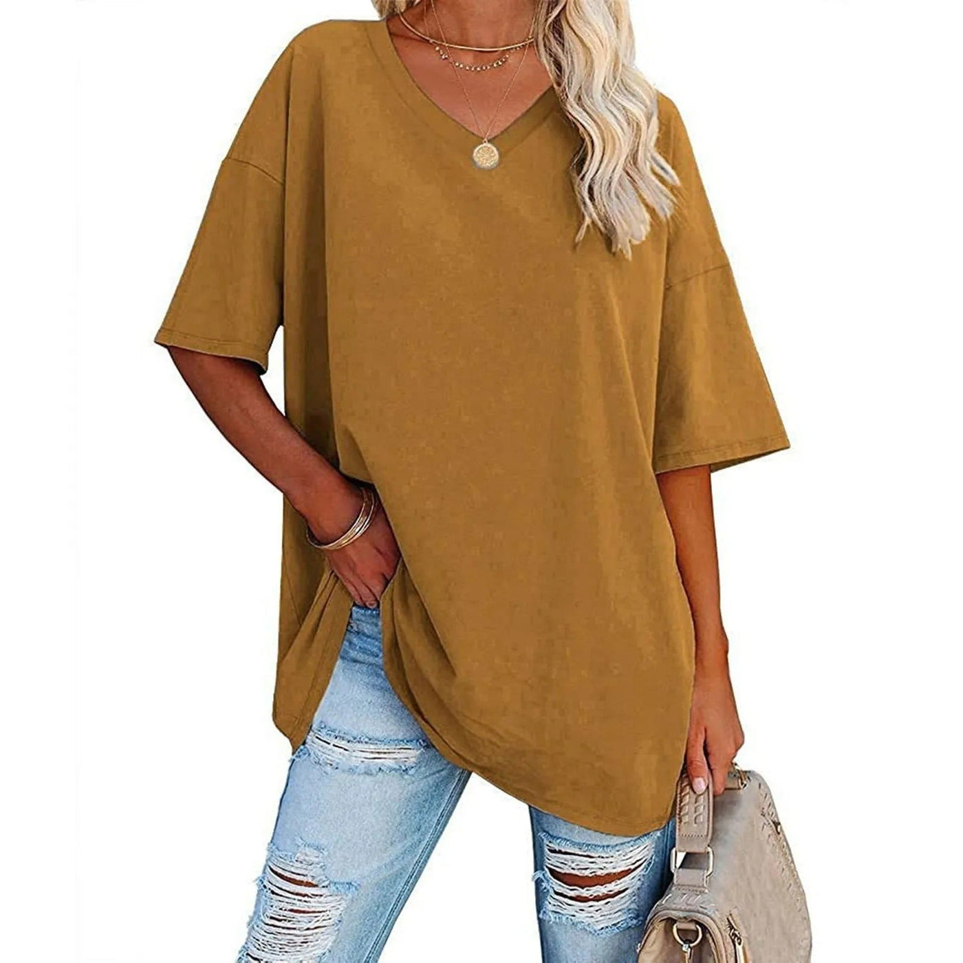 Tjarda™ | Oversized V-Hals T-Shirt